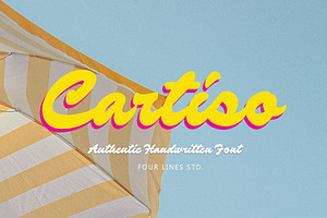 Cartiso– Handwritten font, a Script Font by Four Lines Std.