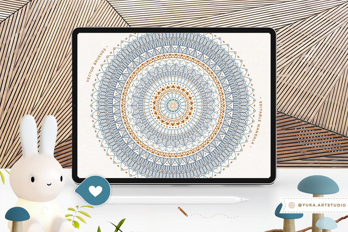 Mandala Creator I Floral, a Brush Add-On by Yuka Baby (Photo 3 of 10)
