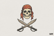 Pirate Skull With Red Bandana PNG, an Illustration by SharpMarketplace (Thumbnail 1 of 4)