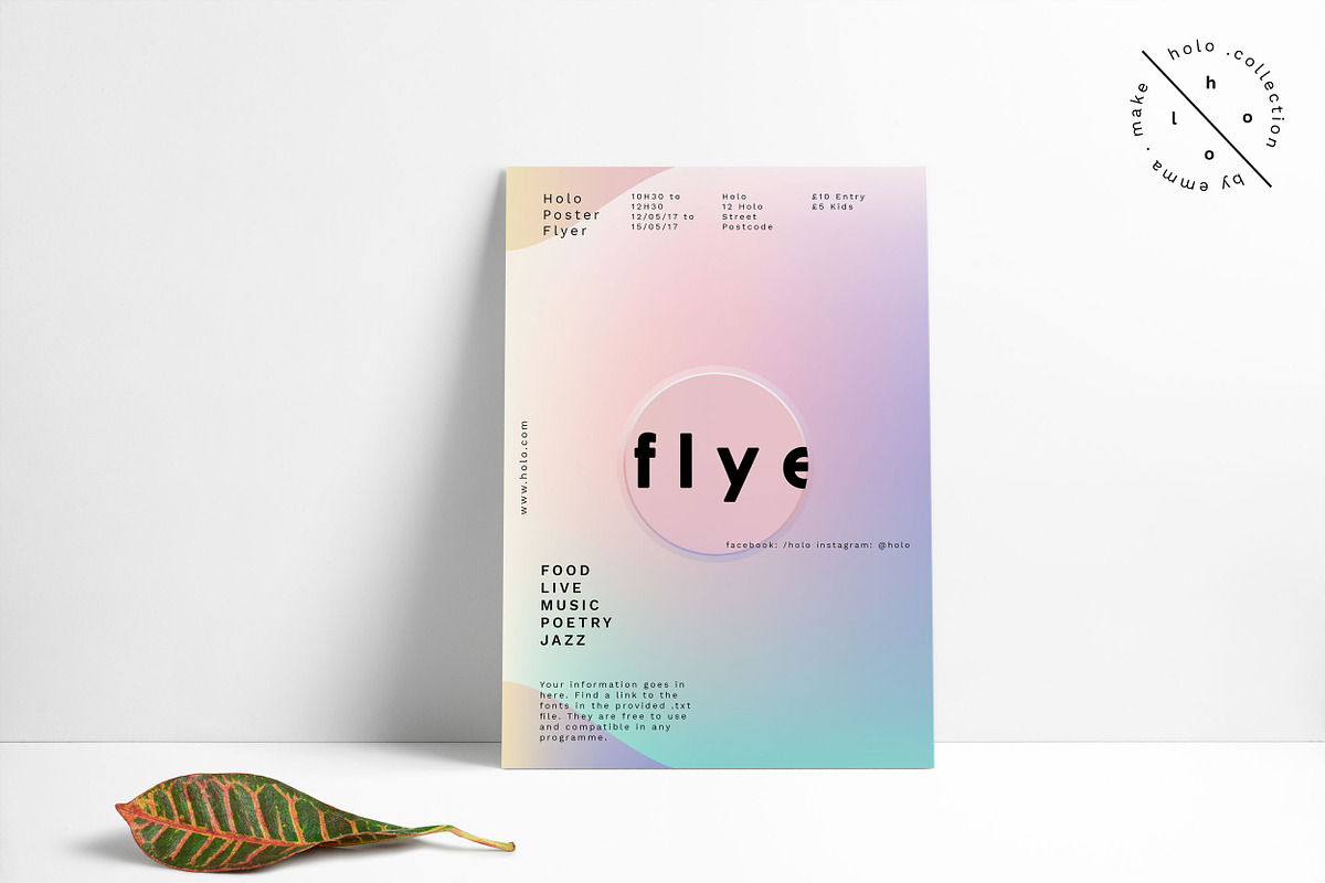 Holo Poster Flyer, a Flyer Template by Emma Make (Photo 4 of 9)