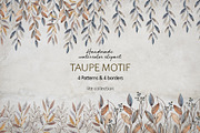 TAUPE MOTIF | patterns & borders, a Pattern Graphic by NGliory (Thumbnail 3 of 5)