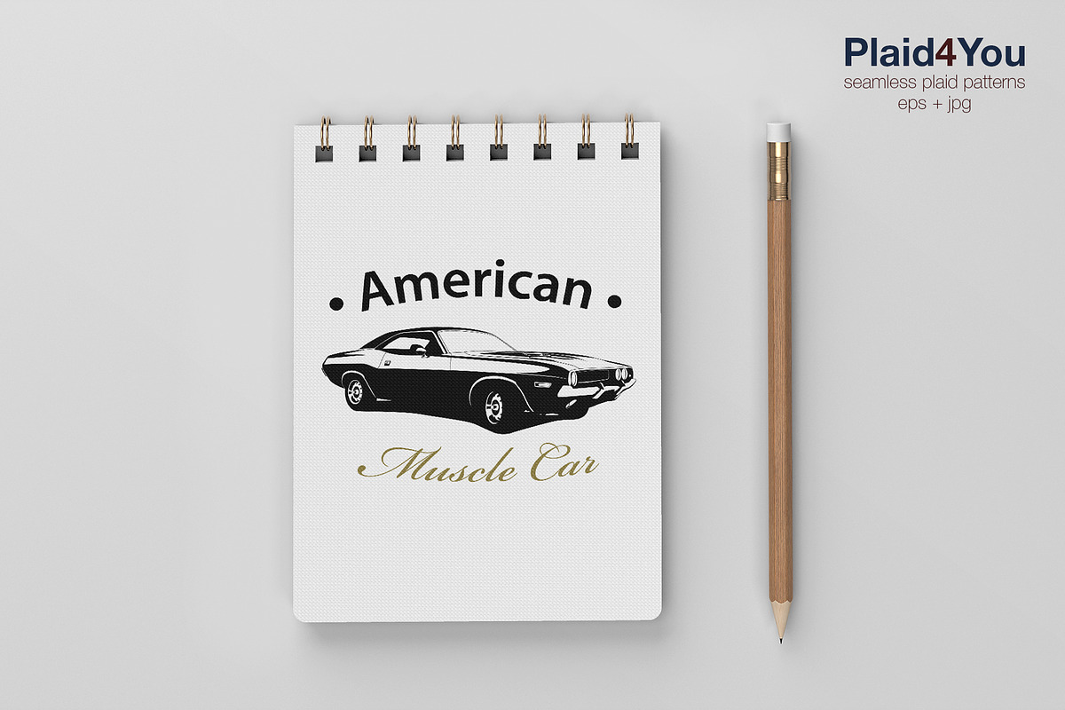 T-Shirt Print Muscle Car Vector, a Sport Illustration by Plaid4You (Photo 8 of 8)
