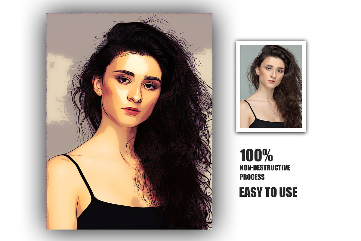 Cartoon Oil Painting, an Action Add-On by DesignCave (Photo 4 of 5)