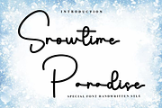 Snowtime Paradise, a Handwritten Font by FreshTypeINK (Thumbnail 1 of 8)
