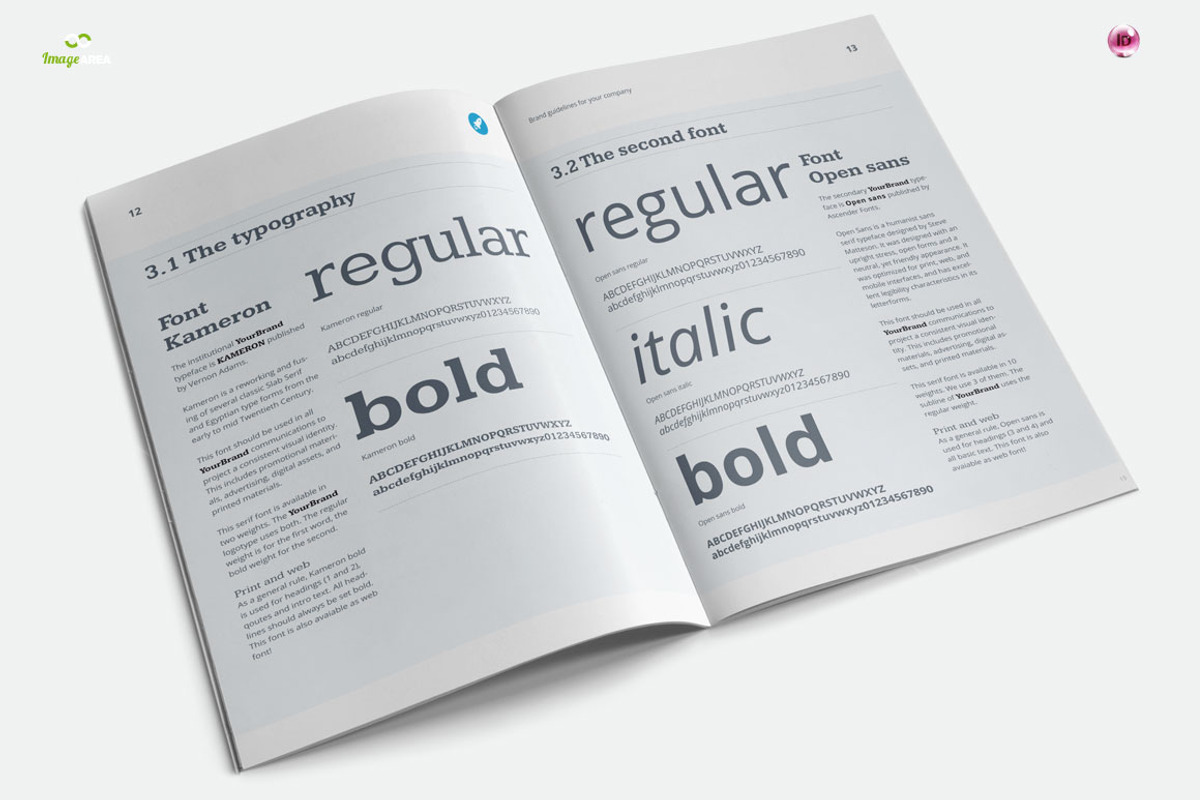 Brand Guidelines 20 Pages, a Books & Magazine Mockup by Imagination Area (Photo 4 of 5)