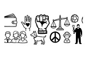 Social Justice Icon Svg Pack, an Illustration by designvectx (Thumbnail 2 of 3)
