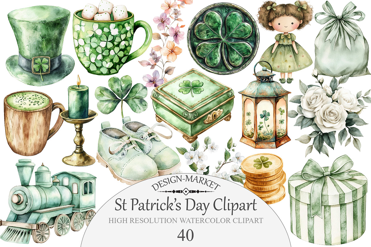 St Patrick’s Day Clipart, an Illustration by Design Market (Photo 1 of 5)