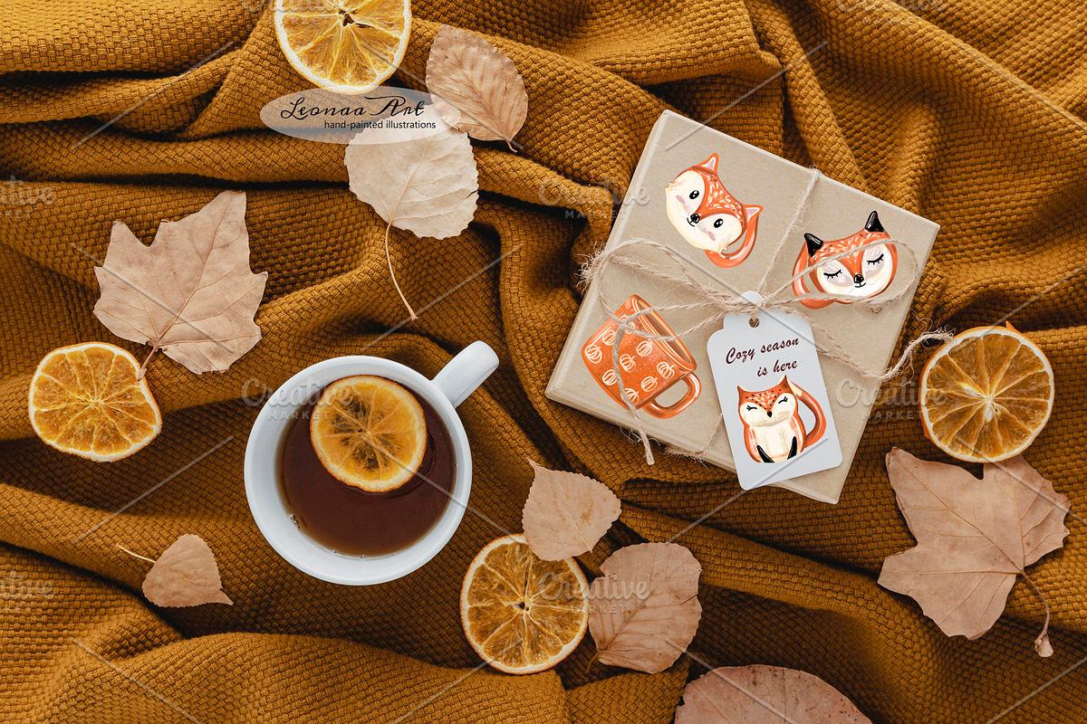 Autumn Mugs Clip Art Collection, a Seasonal Illustration by Leonaa art (Photo 12 of 13)