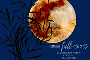Full Moon Watercolor + bonus, an Illustration by Jeanina Vlad (Thumbnail 1 of 5)