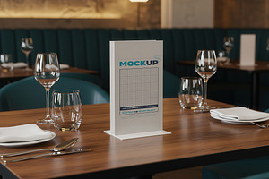 Table Tent Menu Mockups, a Product Mockup by Luuqas Design
