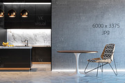 Black kitchen interior. Mockup., a Household Mockup by YKvisual (Thumbnail 1 of 2)