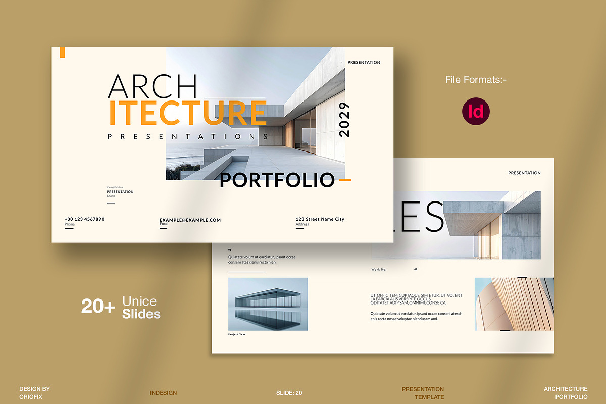 Architecture Portfolio Presentation, a Presentation Template by Oriofix (Photo 1 of 9)