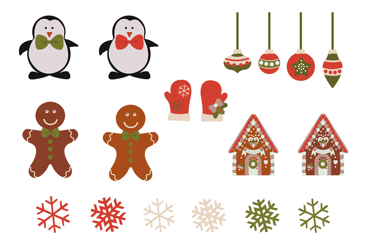 Set of Christmas characters, an Illustration by Olha's watercolor (Photo 3 of 3)