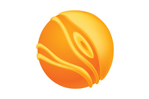 A bright orange ball that, an Illustration by Things for designers