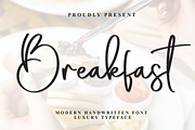Breakfast | Script Font, a Handwritten Font by Scratchones (Thumbnail 1 of 8)