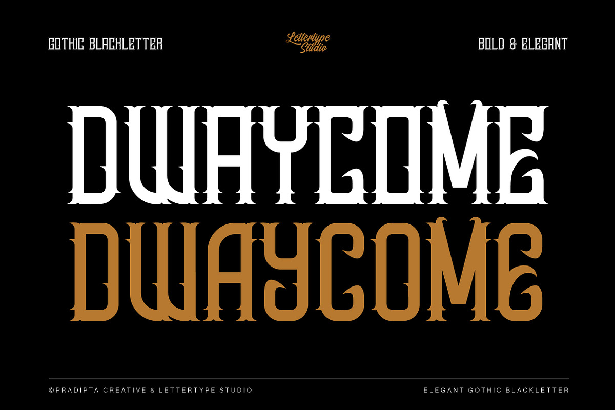 Dwaycome Gothic Blackletter Display, a Blackletter Font by Lettertype Studio (Photo 1 of 10)