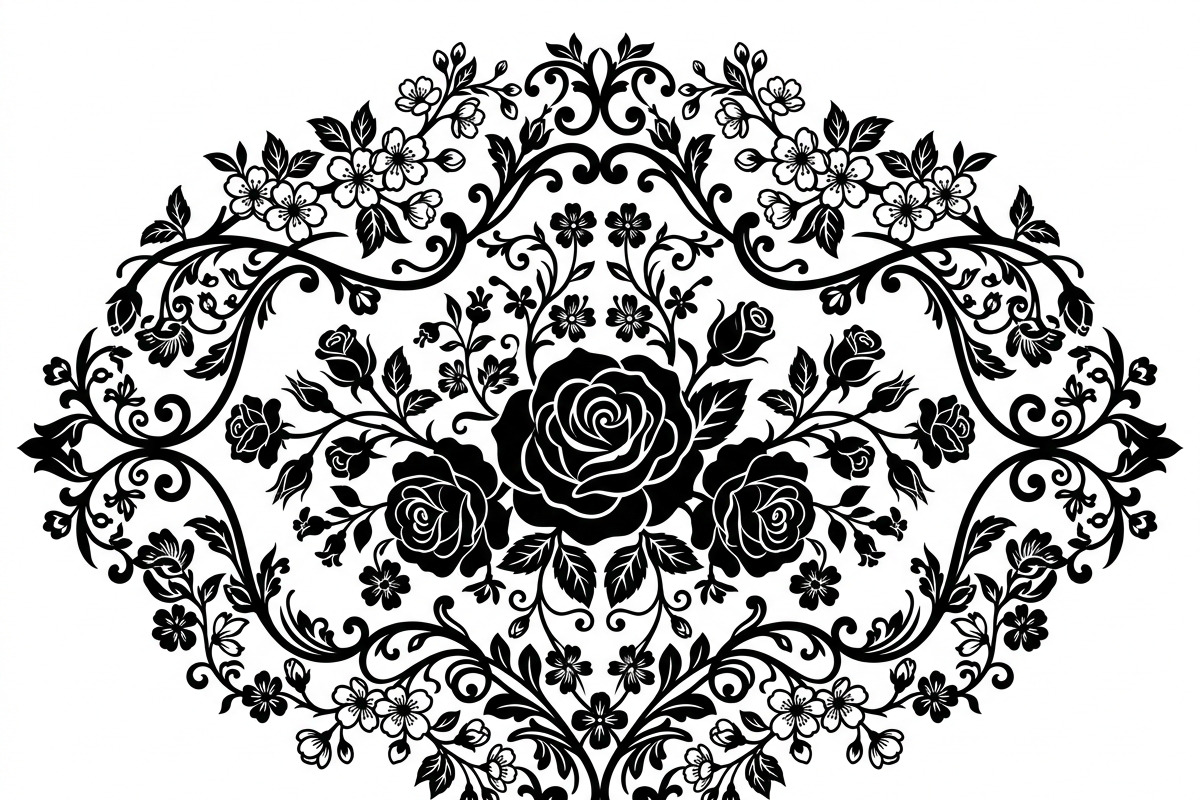 50 Elegant Floral Ornate Silhouette, a Decorative Illustration by Amazin_art (Photo 3 of 30)