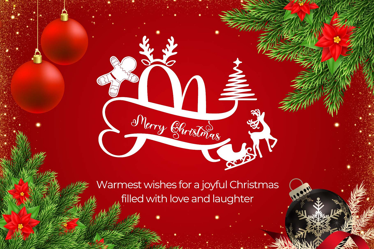 Unique Christmas Monogram, a Handwritten Font by Yoga Letter (Photo 4 of 6)