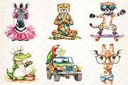 Quirky Safari Animals Clipart, a Graphic by Libby Wishes (Thumbnail 3 of 7)