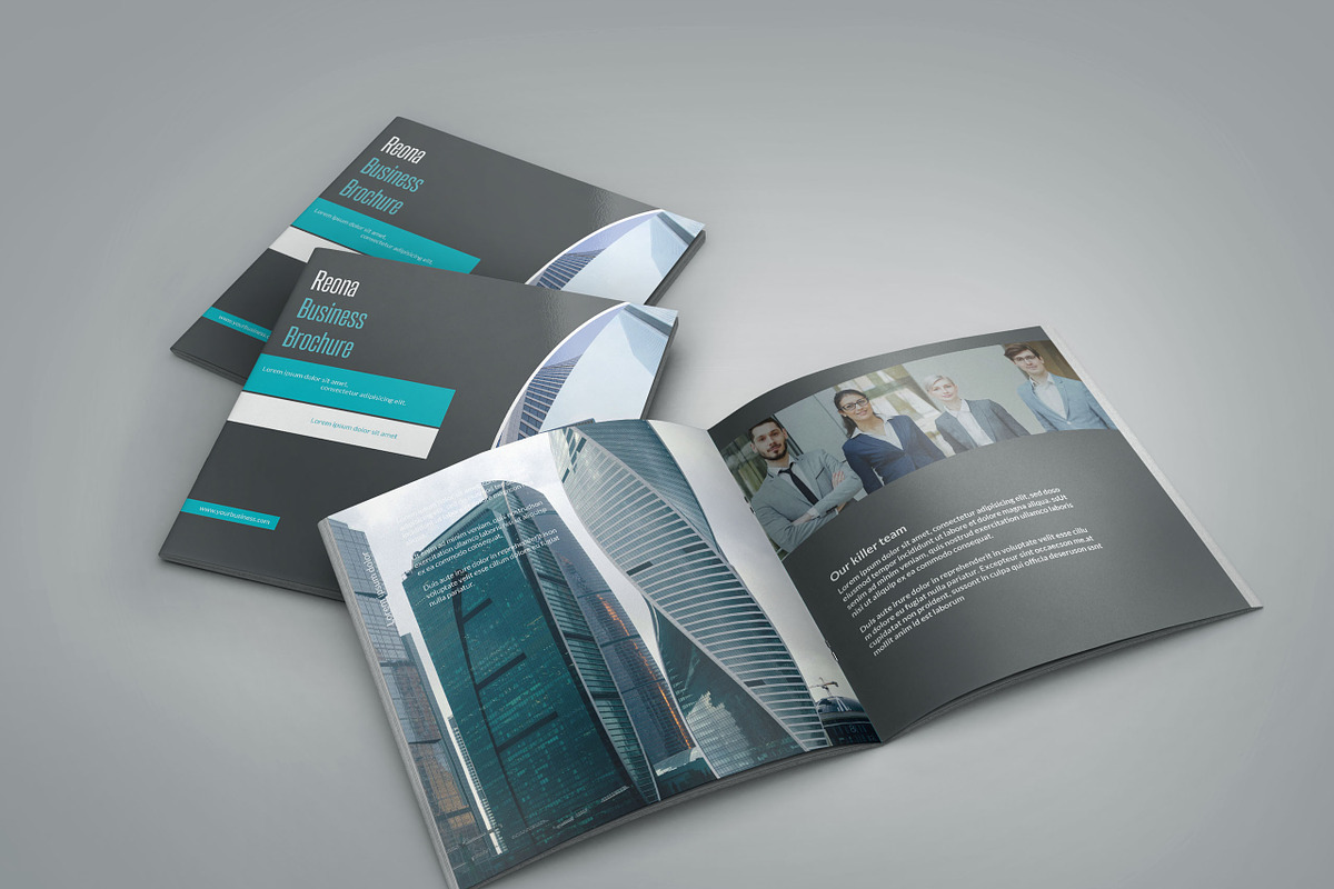Square Bifold Business Brochure, a Brochure Template by retrographix (Photo 2 of 4)