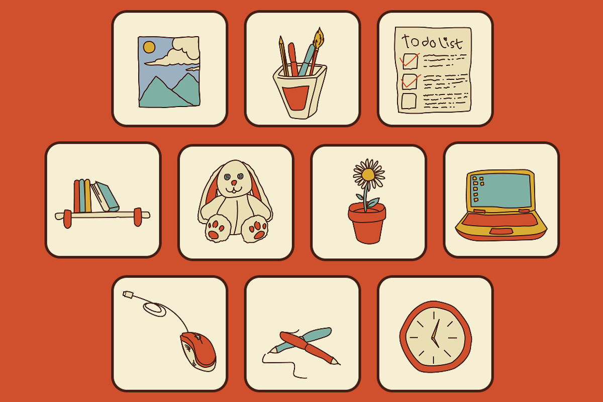 Desk Decoration Illustration, an Object Illustration by Loin Studio