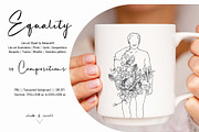 Flowers and People Lineart Clipart, a Person Illustration by BalanceUA (Thumbnail 4 of 12)