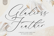 Gladioss Feather Luxury Script Font, a Script Font by Storytype Studio (Thumbnail 1 of 15)