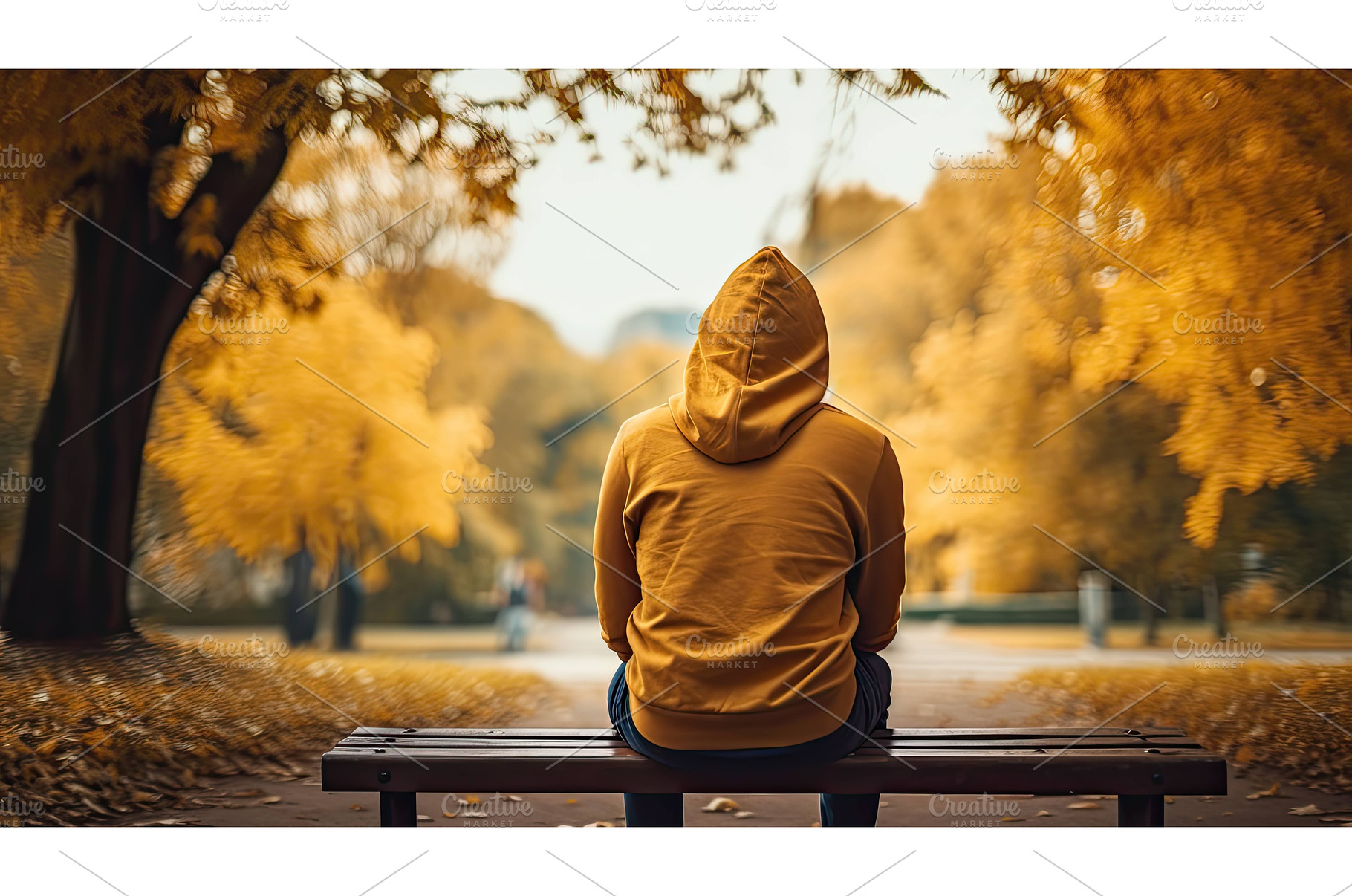 cozy yellow hoodie ai generated, a Nature Photo by pikepicture