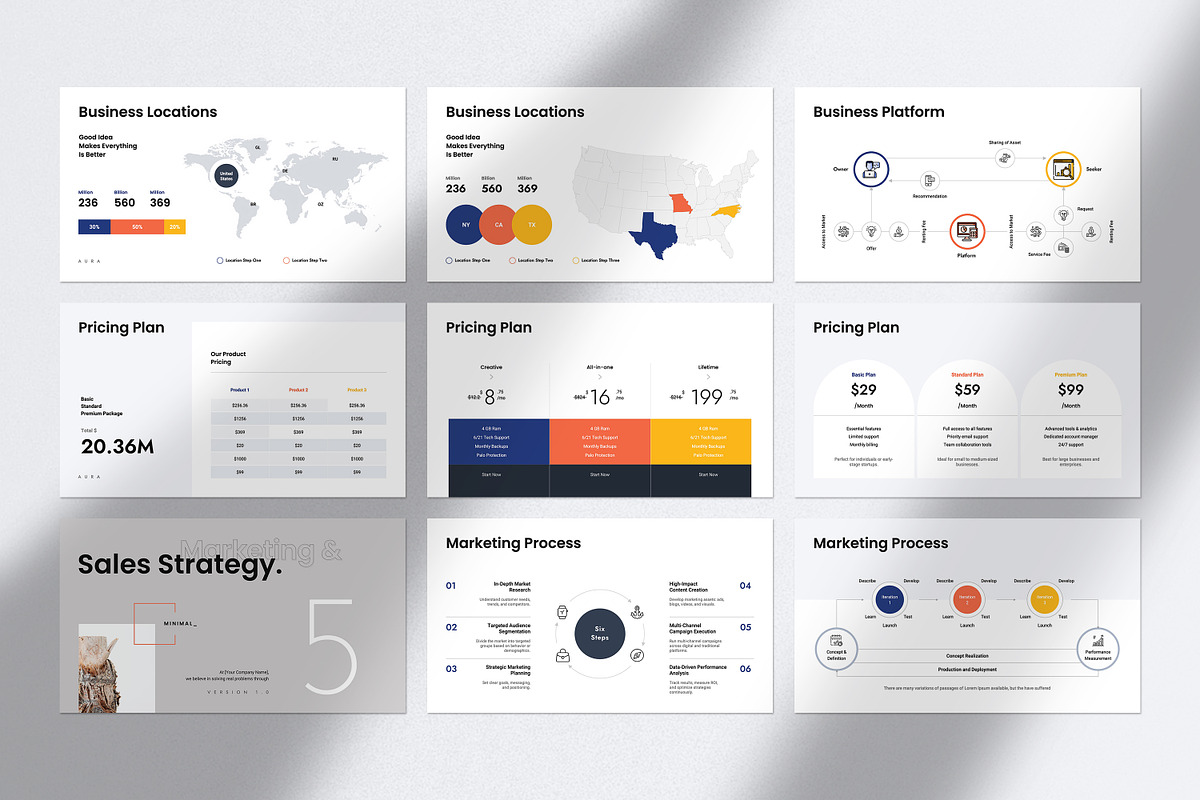 AURA | Pitch Deck Presentation, a Presentation Template by GoldenPixelStudio (Photo 18 of 28)