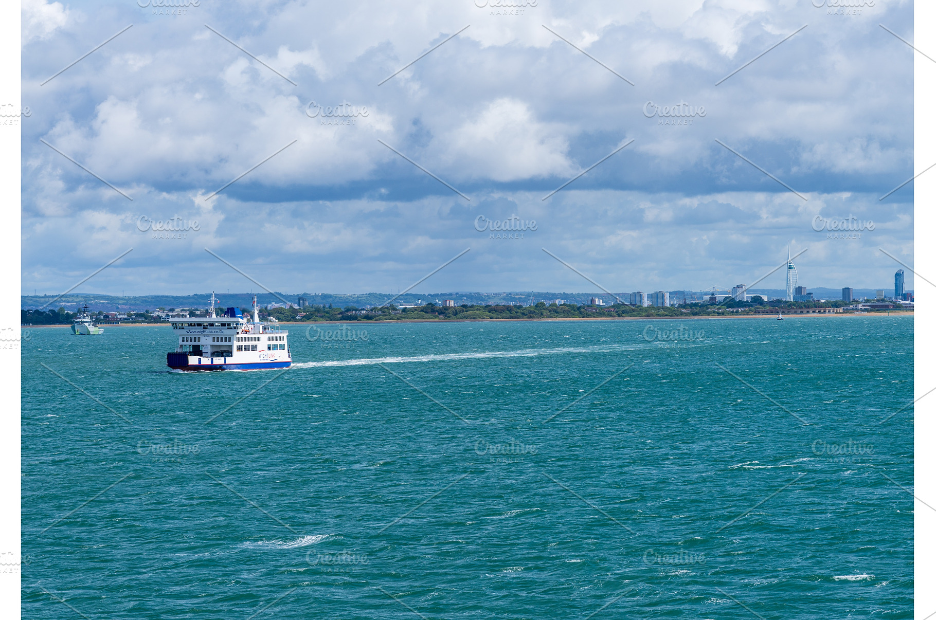 Wightlink ferry St Faith from, a Transportation Photo by Backyard Stock