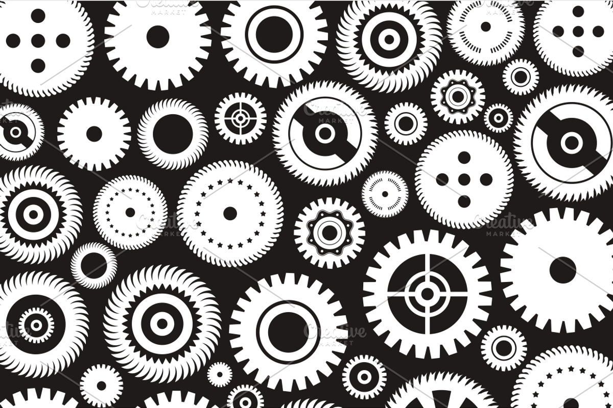 Background of gears, an Illustration by Vector