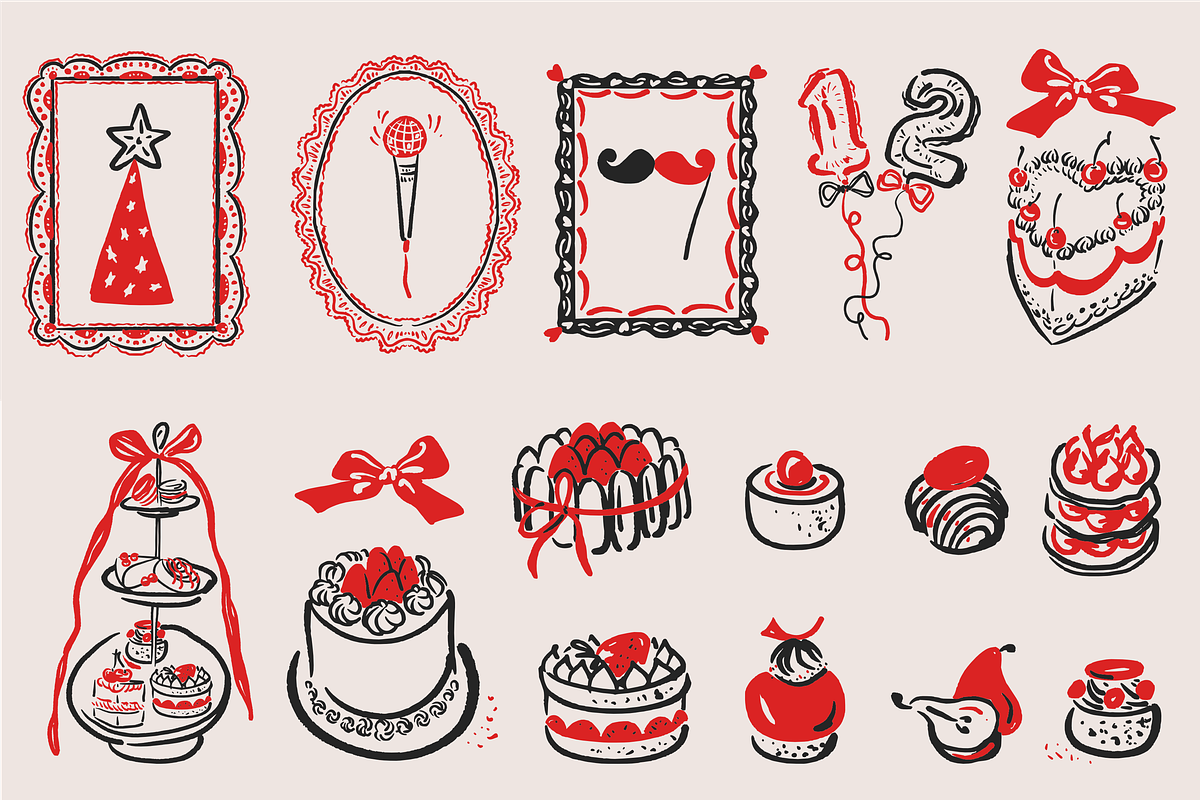 Birthday Party Clip Art SVG, PNG, a Decorative Illustration by Anada Arty (Photo 17 of 25)