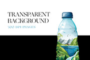Water Bottle Clipart, Vintage Bottle, an Object Illustration by BrushstrokeArtGB (Thumbnail 7 of 9)