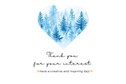 Watercolor Winter Forest, an Illustration by Mashimara (Thumbnail 5 of 6)