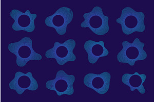 Neon sound wave in circular radial, an Object Illustration by YuliiaOsadcha