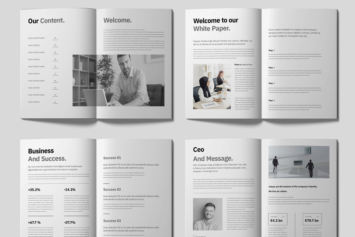 White Paper Template, a Brochure Template by ContestDesign (Photo 2 of 4)