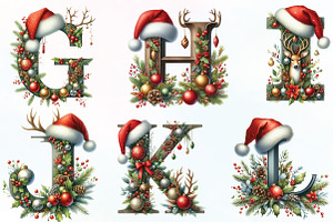 Watercolor Christmas Alphabet