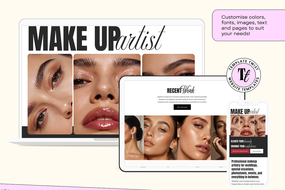 Makeup Artist Wix Studio Template, a Wix Template by Template Twist Shop (Photo 7 of 10)