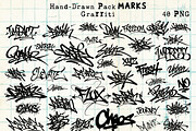 Hand-Drawn Doodles & Graphic Marks, an Object Graphic by DreamoraArt (Thumbnail 11 of 13)
