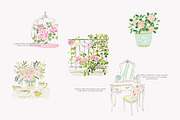 Pastel chateau watercolor clipart, a Decorative Illustration by Patishop Art (Thumbnail 5 of 9)