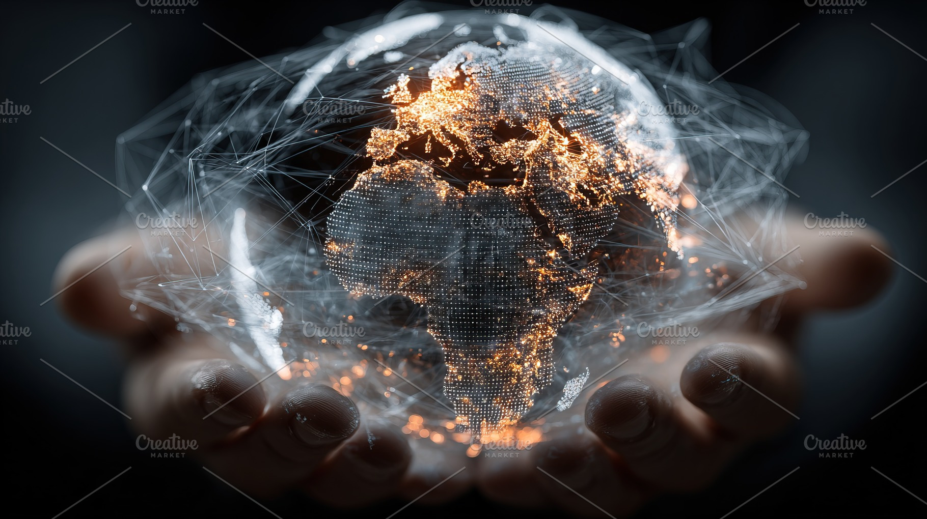 Digital Globe in Hands, a Nature Photo by Ales Munt
