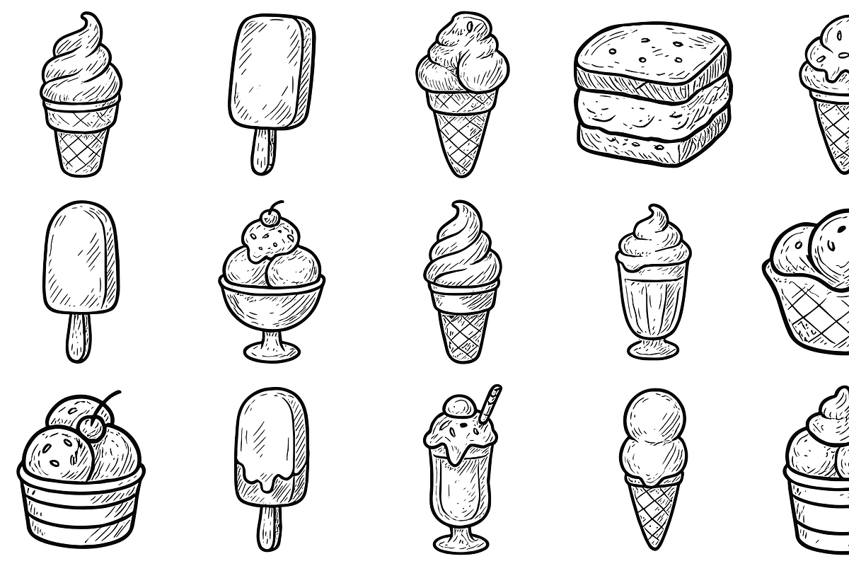Ice Cream Collection, an Object Graphic by nikagraphic