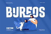 Bureos | Modern Playful Display Font, a Handwritten Font by Ermedia Studio (Thumbnail 1 of 10)
