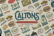 Caltons Badges & Caltons Typeface, an Illustration by Wortfice (Thumbnail 1 of 9)