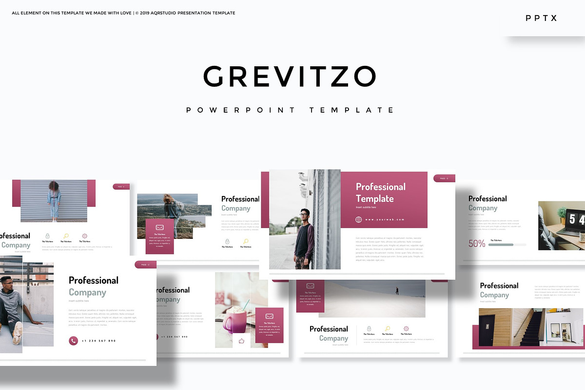 Grevitzo - Powerpoint Template, a Presentation Template by AQR Studio ...