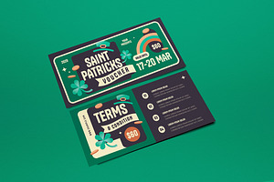 Flat Design Saint Patrick's Voucher