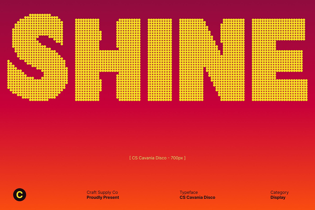 CS Cavania Disco, a Sans Serif Font by Craft Supply Co. (Photo 7 of 8)