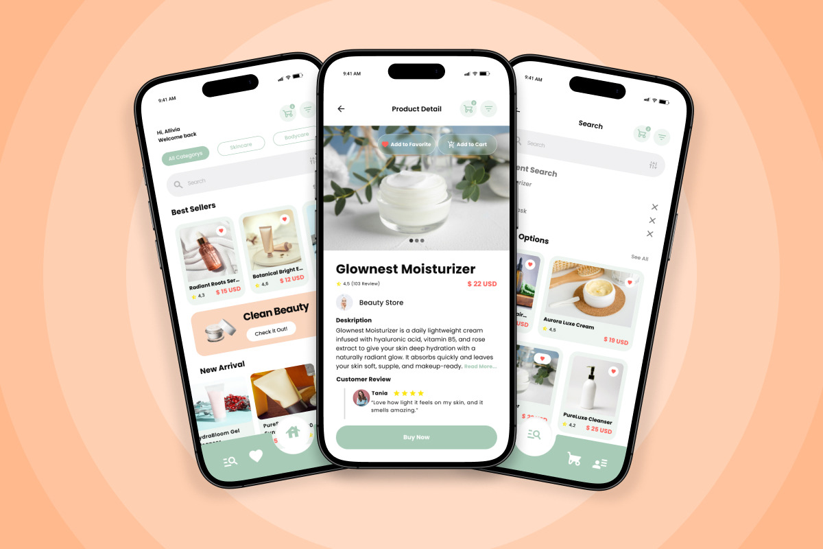 Lumina - Cosmetic Design Template, an App Template by productype1 (Photo 4 of 5)