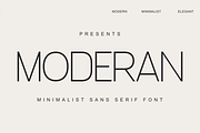 Moderan - Minimalist Sans Serif, a Sans Serif Font by Illustraly Design (Thumbnail 1 of 8)