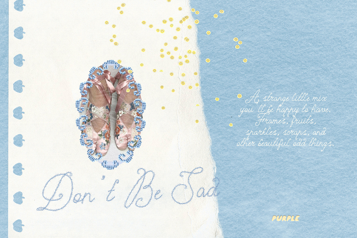 Don't be sad: Summer Collage Kit, an Object Graphic by Purple (Photo 2 of 14)